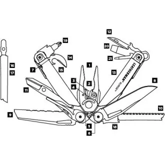 Leatherman Multitool SURGE silber