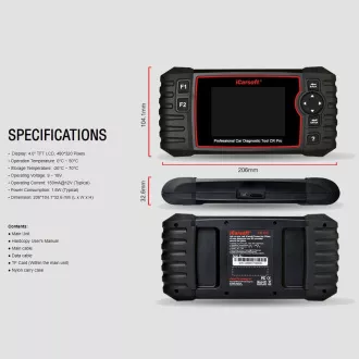 Diagnostics iCarsoft CR Pro - professionelles Diagnosetool für Mehrmarkenfahrzeuge - Multi Diagnostics iCarsoft CR Pro - professionelles Diagnosetool für Mehrmarkenfahrzeuge - Multi