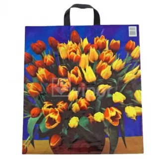 PE-Beutel mit Griff 44x50cm Tulpen
