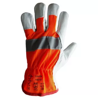 Trafik Handschuhe kombiniert mit einem Tag Größe 10