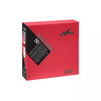 Serviettenpapier INFIBRA 2vrs. 33x33cm rot 50Stk