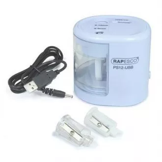 Elektrischer Spitzer Rapesco PS12 2 Löcher blaues USB-Kabel