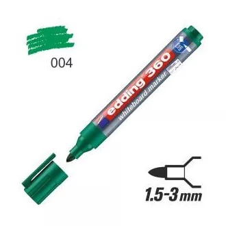 Edding 360 Marker auf weißer Tafel grün runde Spitze 1,5-3mm Edding 360 Marker auf weißer Tafel grün runde Spitze 1,5-3mm