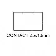 Etiketten Kontakt 25x16mm weiß rechteckig