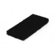 Rechteckiges Handtuch für den Boden, 11 x 25 cm, schwarz