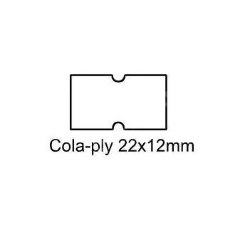 Etiketten Cola-ply 22x12mm weiß ablösbarer Kleber Etiketten Cola-ply 22x12mm weiß ablösbarer Kleber