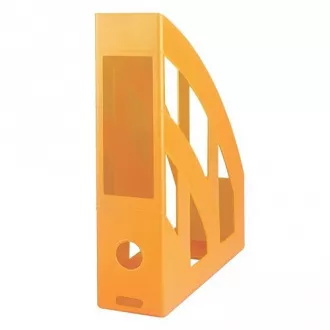 Kastenmagazin abgeschrägter Kunststoff transp. orange