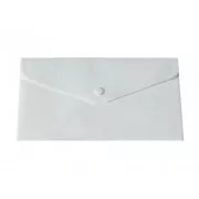 Klassischer PP-Umschlag DL mit Knopf weiß