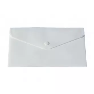Klassischer PP-Umschlag DL mit Knopf weiß Klassischer PP-Umschlag DL mit Knopf weiß