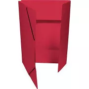 Mappe 253 A4 mit 3 Klappen mit Gummi rot