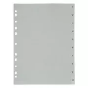 Lochung A4 1-10 PP numerisch grau