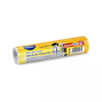 Abfallbeutel 50x60cm einziehbar 30L Mikrotene weiß 20 Stück in Rolle