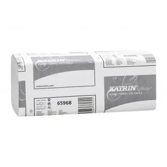 Handtücher Brei. Z-Z Katrin Plus gefaltet 2vrs. weiße Zellulose 20x150Stk=3000Stk