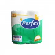 Toilettenpapier Perfex plus 2vrs. weiß 100% Zellulose 4Rollen / Verkauf nur pro Packung