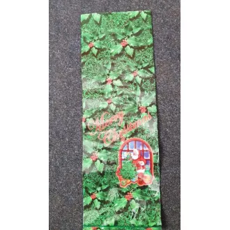PP gefaltete Weihnachtstüte 24x48cm Mery Christmas   Nicholas grün
