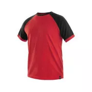 Kurzarm-T-Shirt OLIVER, rot und schwarz, Größe 4XL
