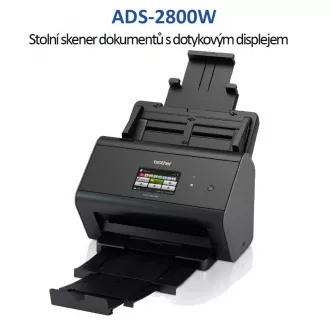 BROTHER Scanner ADS-2800W DUALSKEN (bis zu 30 S./Min., 600 x 600 dpi, LCD, 512 MB) WLAN + LAN Duplex