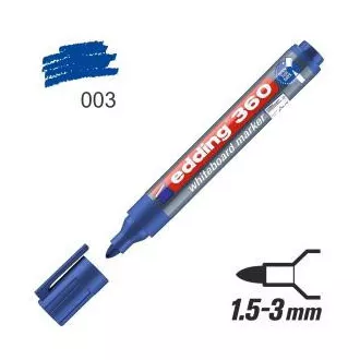 Edding 360 Marker auf weißer Tafel blaue runde Spitze 1,5-3mm Edding 360 Marker auf weißer Tafel blaue runde Spitze 1,5-3mm