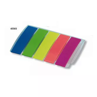 Selbstklebende Lesezeichen PP 12x48,5mm 5 Neonfarben 5x20 Blatt Concorde