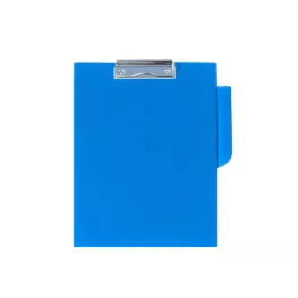 Schreibblock A4 einteilig mit Clip Kunststoff blau