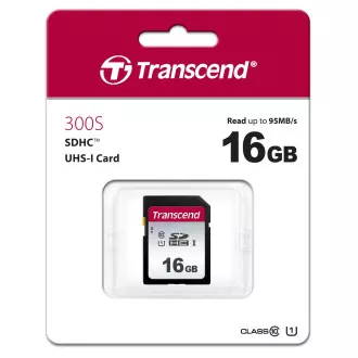 TRANSCEND SDHC-Karte 16GB 300S, UHS-I U1 (R: 95 / B: 45 MB/s) TRANSCEND SDHC-Karte 16GB 300S, UHS-I U1 (R: 95 / B: 45 MB/s)