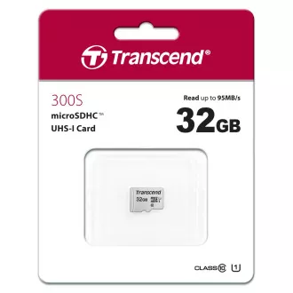 TRANSCEND MicroSDHC-Karte 32GB 300S, UHS-I U1, ohne Adapter