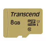 TRANSCEND MicroSDHC-Karte 8GB 500S, UHS-I U1 + Adapter