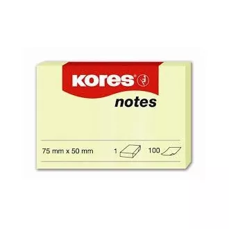 Selbstklebeblock 75x50mm gelb 100 Blatt Kores Selbstklebeblock 75x50mm gelb 100 Blatt Kores