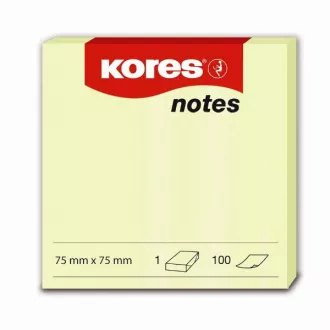 Selbstklebeblock 75x75mm gelb 100 Blatt Kores Selbstklebeblock 75x75mm gelb 100 Blatt Kores