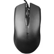 A4tech OP-760 Schwarz, Maus, 1 Rad, 3 Tasten, USB, schwarz