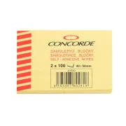 Selbstklebeblock 40x50mm 2x100 Blatt Concorde