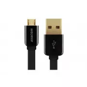 AVACOM MIC-120K USB-Kabel - Micro-USB, 120cm, schwarz