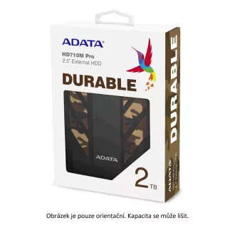 ADATA Externe Festplatte 1TB 2, 5" USB 3.1 DashDrive Durable HD710M Pro, Camouflage (Gummi, stoßfest/wasserdicht/staubdicht) ADATA Externe Festplatte 1TB 2, 5" USB 3.1 DashDrive Durable HD710M Pro, Camouflage (Gummi, stoßfest/wasserdicht/staubdicht)