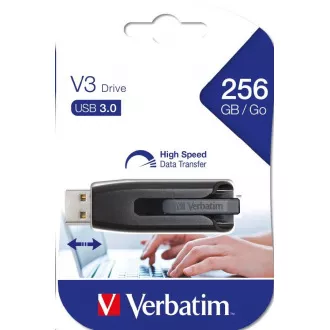 VERBATIM Flash Drive 256GB Store 'n' Go V3, USB 3.0, schwarz