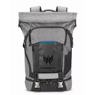ACER PREDATOR GAMING ROLLTOP RUCKSACK 15, 6" GRAU SCHWARZ mit blauem Akzent (Einzelhandelspackung)