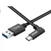 USB Daten- und Ladekabel - USB Typ-C, 100cm, 90° Anschluss, schwarz