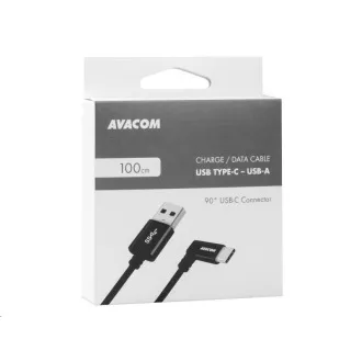 USB Daten- und Ladekabel - USB Typ-C, 100cm, 90° Anschluss, schwarz USB Daten- und Ladekabel - USB Typ-C, 100cm, 90° Anschluss, schwarz