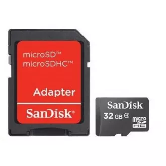 SanDisk MicroSDHC-Karte 32 GB (Klasse 4) + Adapter