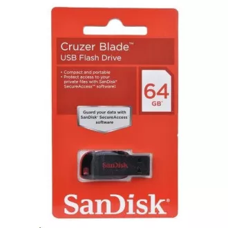 SanDisk Flash Disk 64GB Cruzer Blade, USB 2.0, schwarz