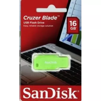 SanDisk Flash-Laufwerk 16GB Cruzer Blade, USB 2.0, grün