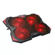 C-TECH Kühlpad unter NTB Zefyros (GCP-01R), Casual Gaming, 17, 3", rote Hintergrundbeleuchtung, Geschwindigkeitsregler