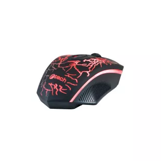 C-TECH Gaming-Maus Tychon (GM-03P), Casual Gaming, Gaming, 7 Farben Hintergrundbeleuchtung, 3200 DPI, USB