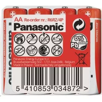 PANASONIC Zink-Kohle-Batterien Red Zinc R6RZ / 4P AA 1.5V (Schrumpfen 4 Stück) PANASONIC Zink-Kohle-Batterien Red Zinc R6RZ / 4P AA 1.5V (Schrumpfen 4 Stück)