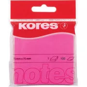 Selbstklebeblock 75x75mm rosa neon 100 Blatt Kores