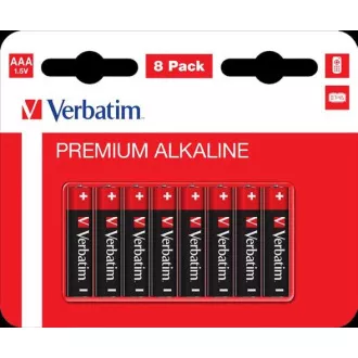 VERBATIM Alkaline-Batterien AAA, 8 PACK, LR03