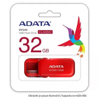 ADATA Flash Disk 16GB UV240, USB 2.0 Dash Drive, rot
