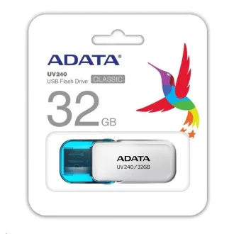 ADATA Flash Disk 32GB UV240, USB 2.0 Dash Drive, weiß