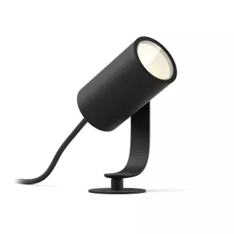 PHILIPS Lily Outdoor Strahler, Hue White und Color Ambiance, 230V, 1x8W integrierte LED, Chrom matt, Auszug (1741530P7)