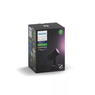 PHILIPS Lily Outdoor Strahler, Hue White und Color Ambiance, 230V, 1x8W integrierte LED, Chrom matt, Auszug (1741530P7)