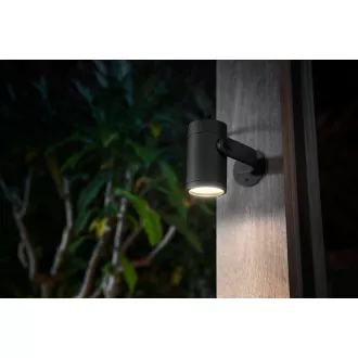 PHILIPS Lily Outdoor Strahler, Hue White und Color Ambiance, 230V, 1x8W integrierte LED, Chrom matt, Auszug (1741530P7)